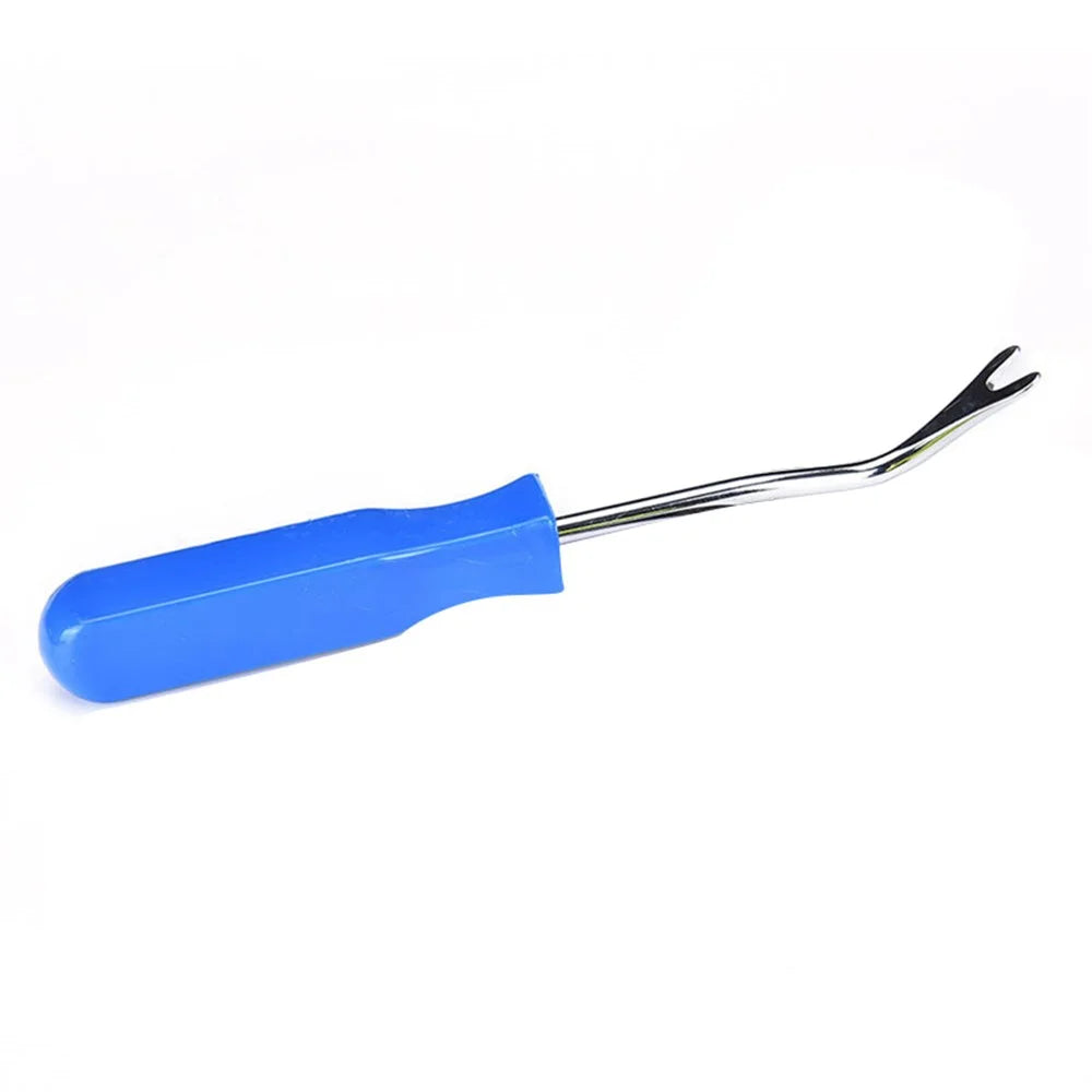 205mm Length Car Door Trim Clip Remover Plastic Fastener Puller Removing Pry Tool with with Rubber Handle - Blue - 4