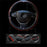38cm Anti-Slip Embossing Genuine Cow Leather Car Steering Wheel Cover, D Type - Black+Red Edge - 2