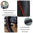 38cm Anti-Slip Embossing Genuine Cow Leather Car Steering Wheel Cover, D Type - Black+Red Edge - 3