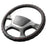 50CM Comfortable Touch Leather Sleeve Cover for Car Truck Steering Wheel - Black+Red Line - 1