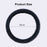 38cm Round Car Steering Wheel Cover Fluffy Winter Plush Anti-Slip Car Decoration - Black - 7