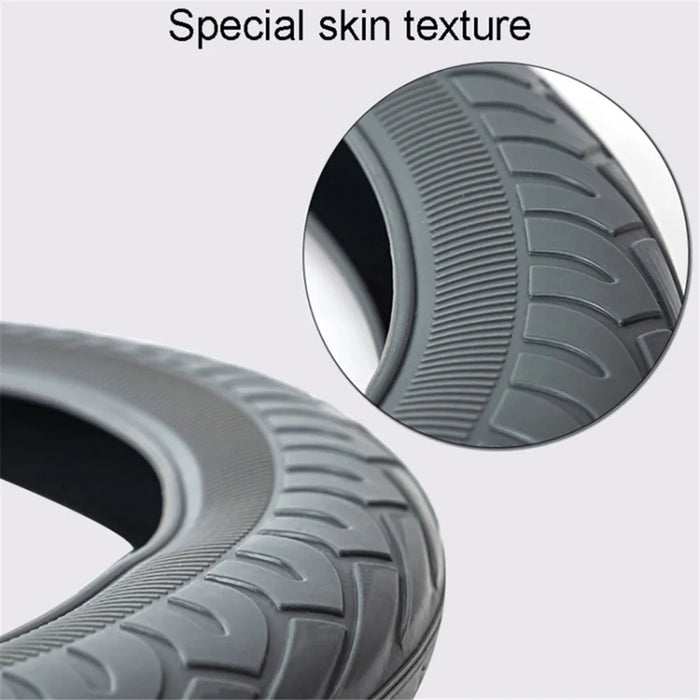 Car Tire Texture Steering Wheel Anti-slip Grip Silicone Protective Cover - Black - 5