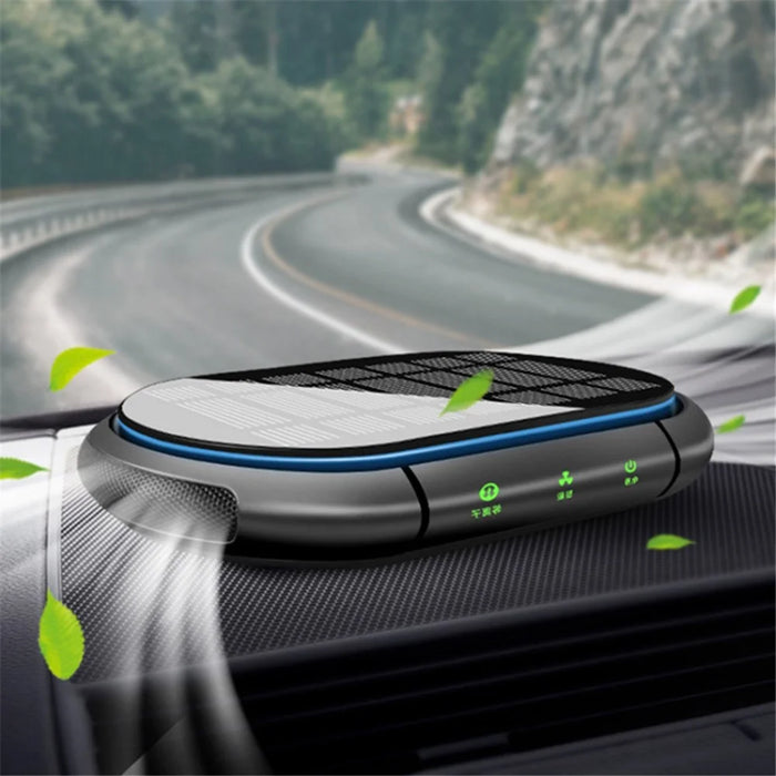 Negative Ion Car Air Purifier Smoke Smell Remover Odor Eliminator with 2 Aroma Diffuser Sticks - Black - 2
