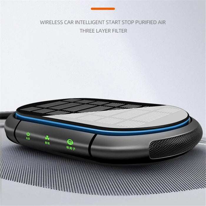 Negative Ion Car Air Purifier Smoke Smell Remover Odor Eliminator with 2 Aroma Diffuser Sticks - Black - 3