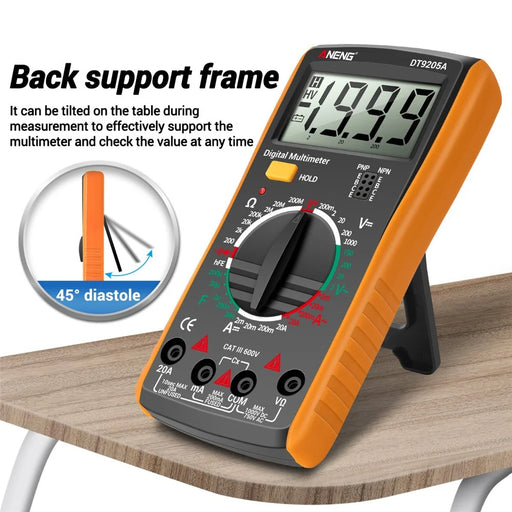 ANENG DT9205A Multifunctional HD Digital True RMS Multimeter AC/DC Voltage Meter - Orange - 2