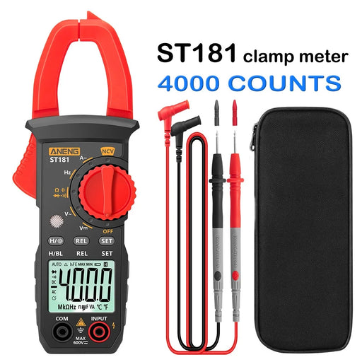 ANENG ST181 Digital Clamp Meter DC/AC Current 4000 Counts Multimeter Ammeter Voltage Capacitance Ohm Tester - 2