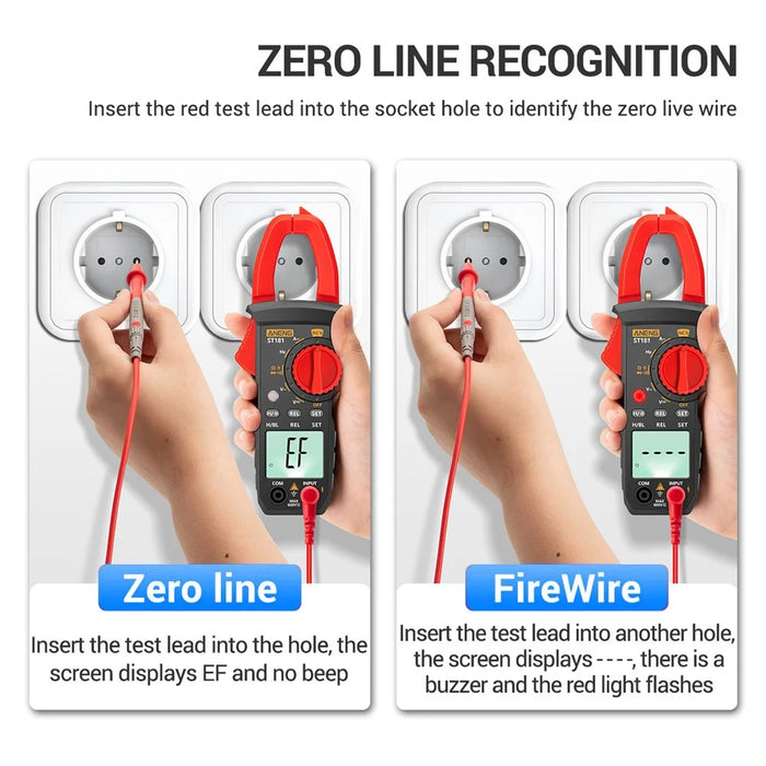 ANENG ST181 Digital Clamp Meter DC/AC Current 4000 Counts Multimeter Ammeter Voltage Capacitance Ohm Tester - 4