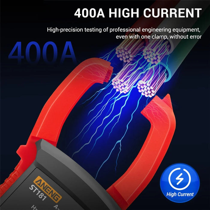 ANENG ST181 Digital Clamp Meter DC/AC Current 4000 Counts Multimeter Ammeter Voltage Capacitance Ohm Tester - 5