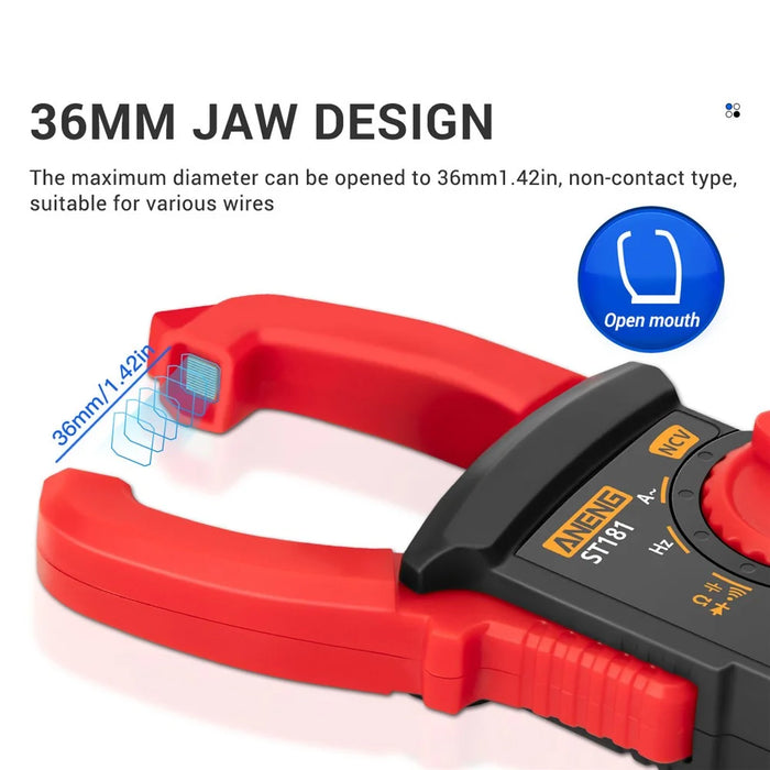 ANENG ST181 Digital Clamp Meter DC/AC Current 4000 Counts Multimeter Ammeter Voltage Capacitance Ohm Tester - 7