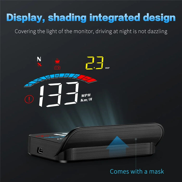 M16 Head-up Display Universal Car Speedometer HUD Projector LCD Display GPS Positioning - 6