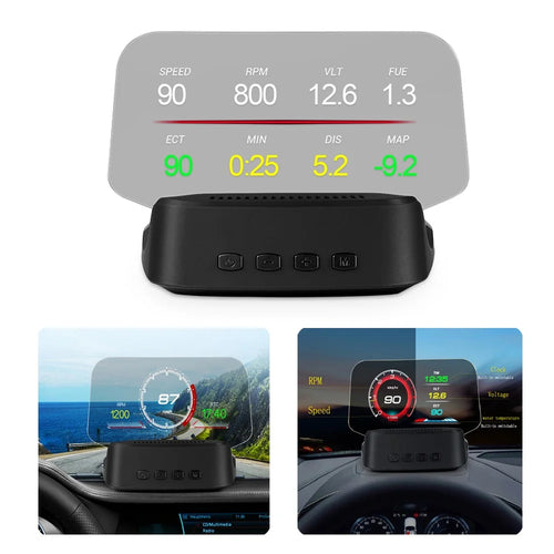 C2 Car Universal Smart HUD Head-up Display Navigation Version HUD Color Screen AI Intelligence - 1