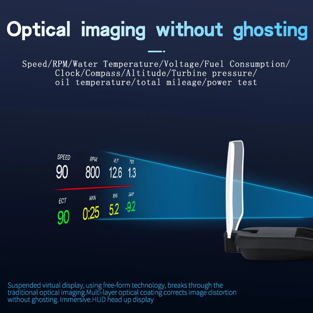 C2 Car Universal Smart HUD Head-up Display Navigation Version HUD Color Screen AI Intelligence - 3
