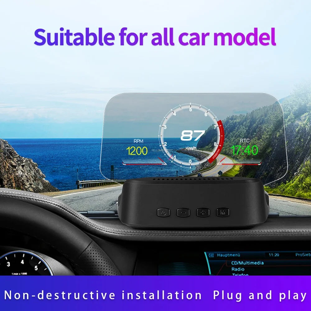 C2 Car Universal Smart HUD Head-up Display Navigation Version HUD Color Screen AI Intelligence - 6