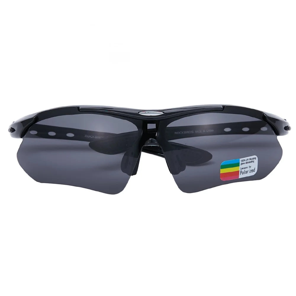 ROCKBROS Polarized Sports Sunglasses UV Protection Outdoor Sports Cycling Glasses - Black - 2