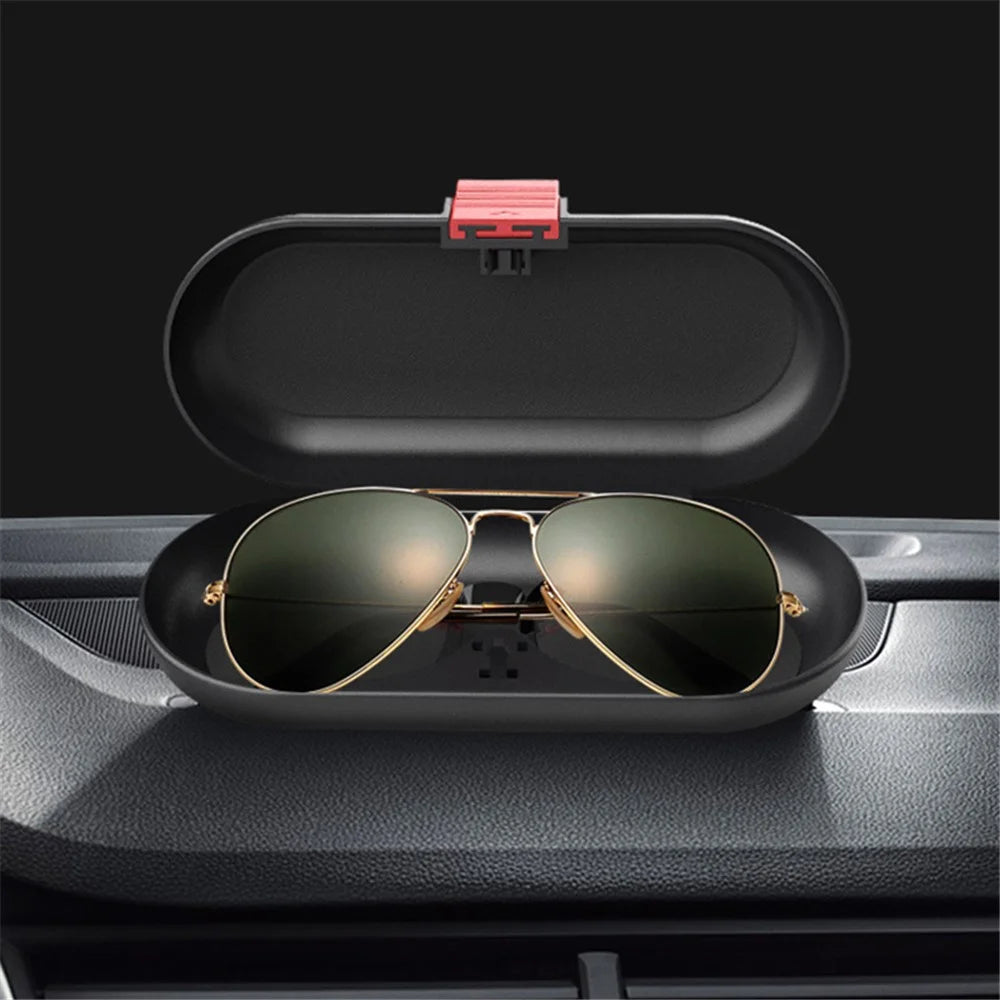BEN.JACK Glasses Holders for Cars, Sunglasses Holder Clip for Sun Visor, Ticket Card Clip Eyeglasses Mount - Black - 4