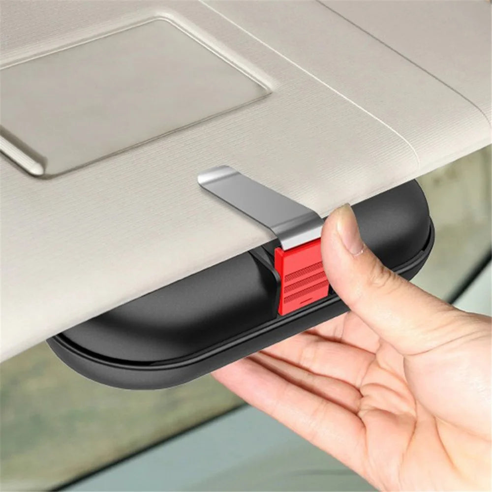 BEN.JACK Glasses Holders for Cars, Sunglasses Holder Clip for Sun Visor, Ticket Card Clip Eyeglasses Mount - Black - 5