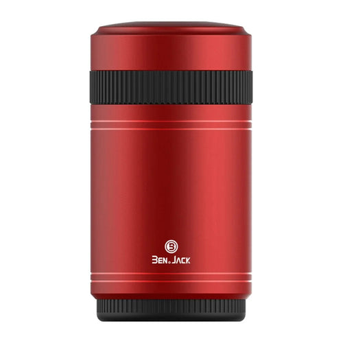 BEN.JACK Mini Car Ashtray Portable Cigarette Ash Holder Aluminum Alloy Tissue Paper Organizer Box - Red - 1