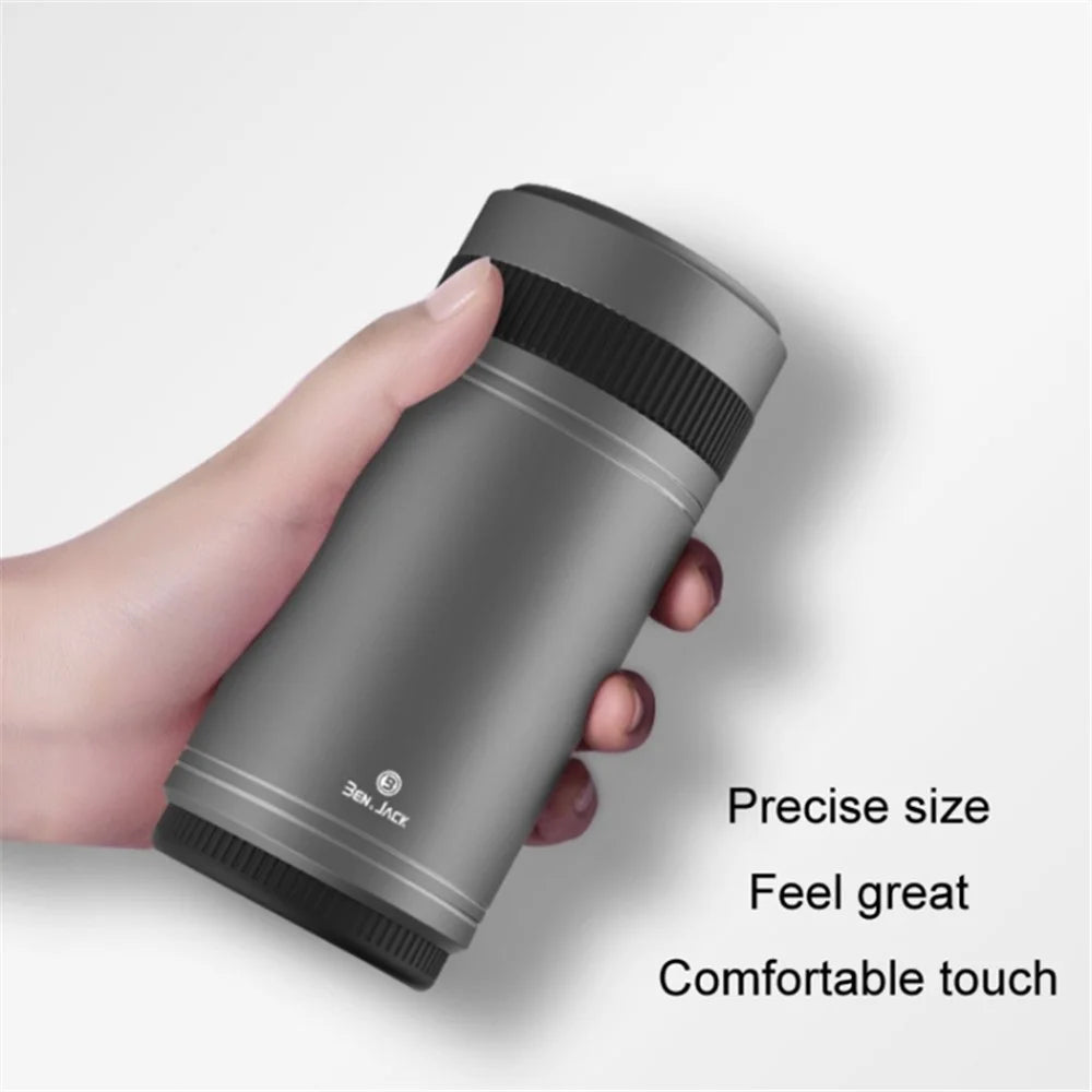 BEN.JACK Mini Car Ashtray Portable Cigarette Ash Holder Aluminum Alloy Tissue Paper Organizer Box - Red - 6