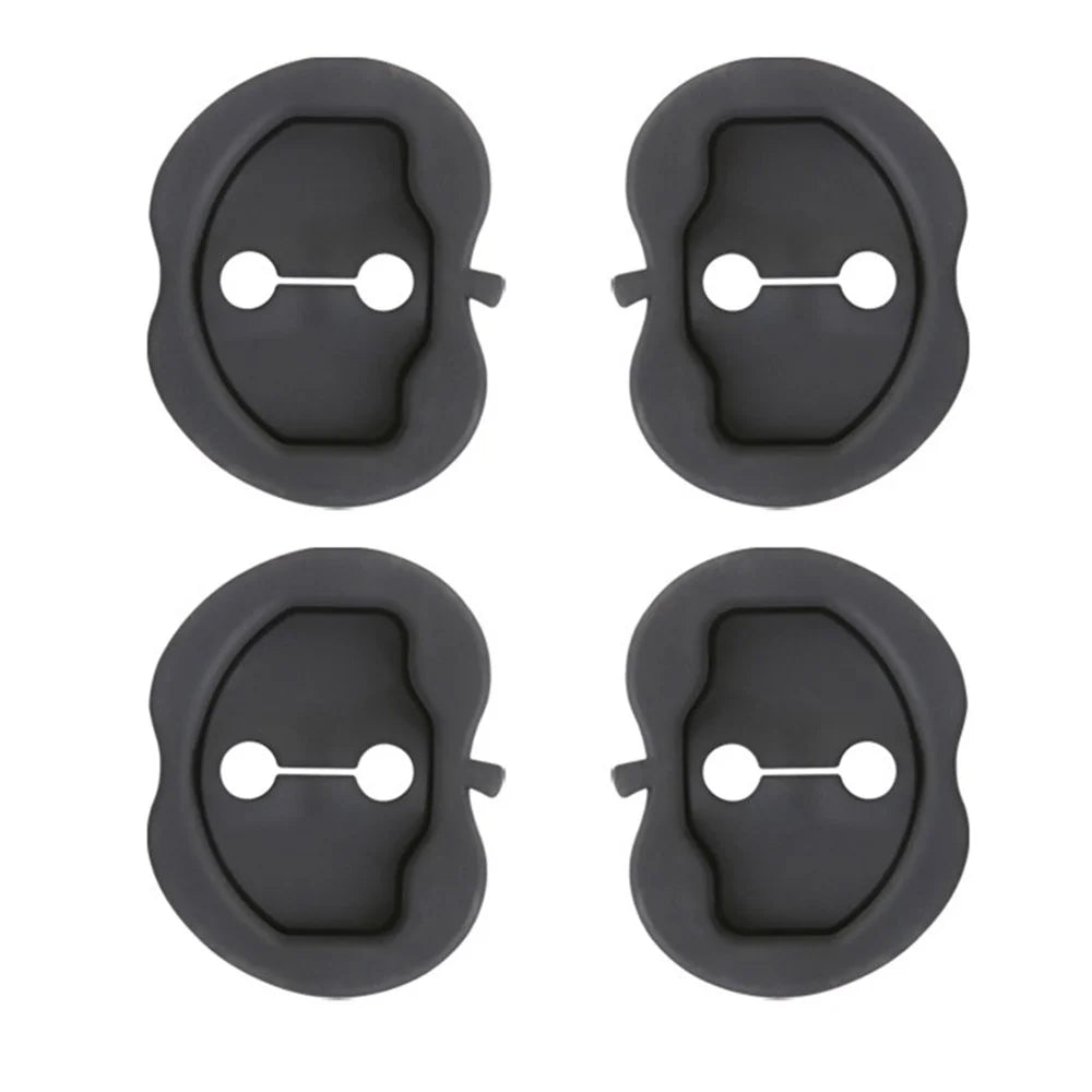 4Pcs / Set For Tesla Model Y / 3 Door Lock Silicone Case Car Lock Buckle Shock Absorption Buffer Silicone Protective Cover - 1