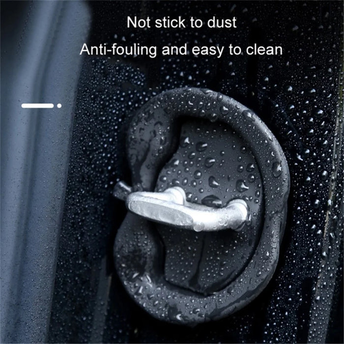 4Pcs / Set For Tesla Model Y / 3 Door Lock Silicone Case Car Lock Buckle Shock Absorption Buffer Silicone Protective Cover - 3