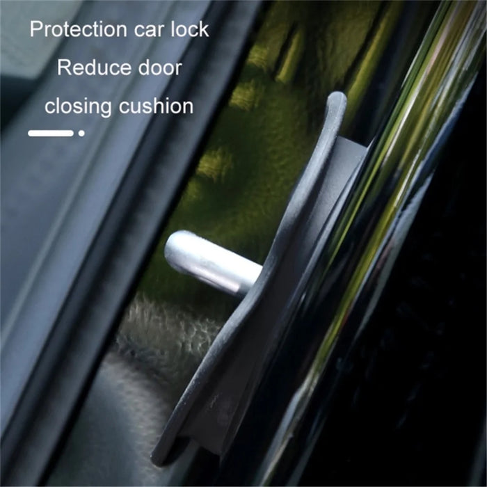 4Pcs / Set For Tesla Model Y / 3 Door Lock Silicone Case Car Lock Buckle Shock Absorption Buffer Silicone Protective Cover - 4