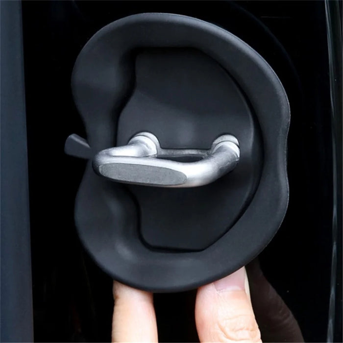 4Pcs / Set For Tesla Model Y / 3 Door Lock Silicone Case Car Lock Buckle Shock Absorption Buffer Silicone Protective Cover - 7