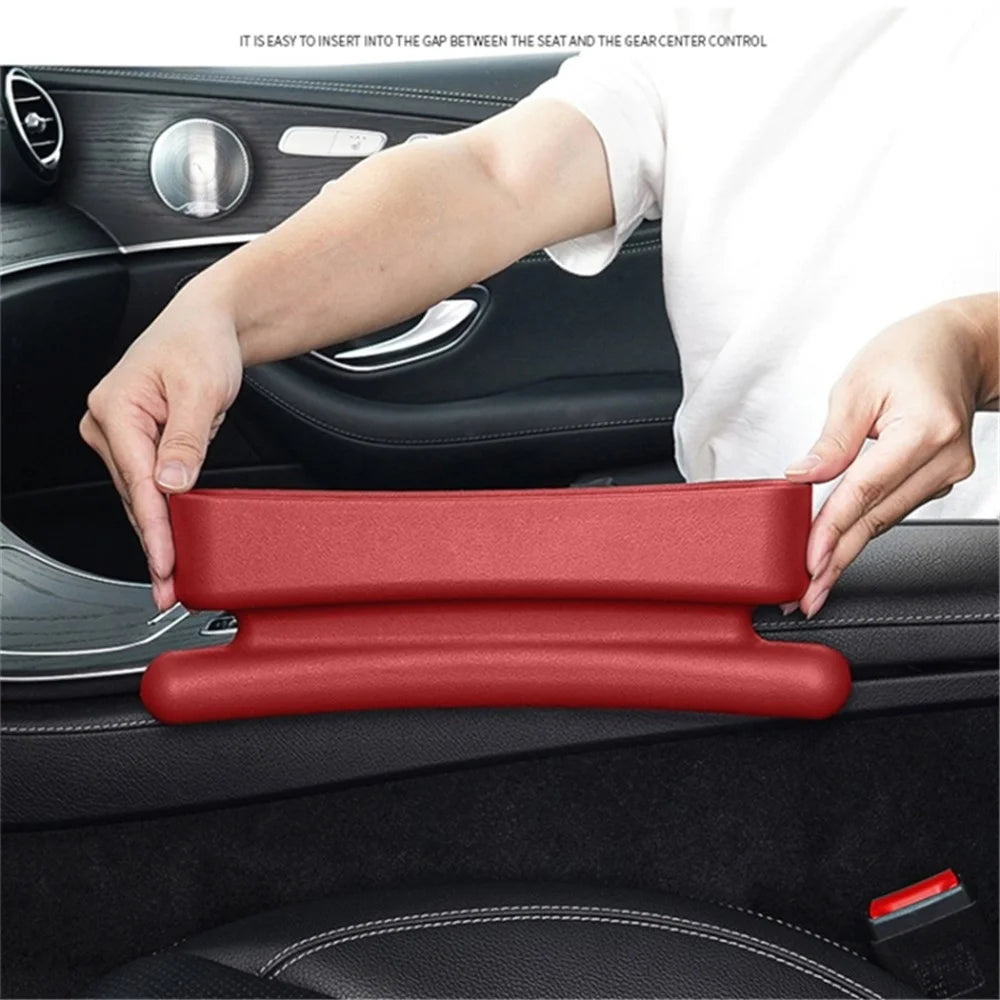 2Pcs ABS Car Seat Gap Filler Storage Box Multifunctional Phone Wallet Coins Holder Organizer - Brown - 5