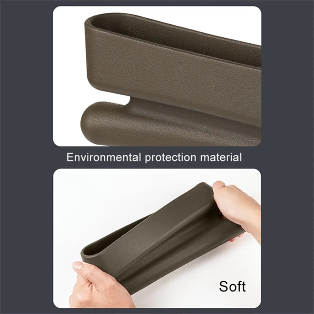 2Pcs ABS Car Seat Gap Filler Storage Box Multifunctional Phone Wallet Coins Holder Organizer - Brown - 6