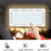 Car Sun Visor Mirror USB Rechargeable Cosmetic Makeup Mirror Touch Screen with 3 Light Modes - Black - 3