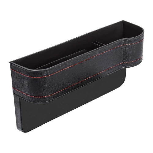 Car Front Seat Seam Storage Box Car Seat Filler Gap Phone Bottle Cup Holder Organizer - Black / Passenger Side - 1