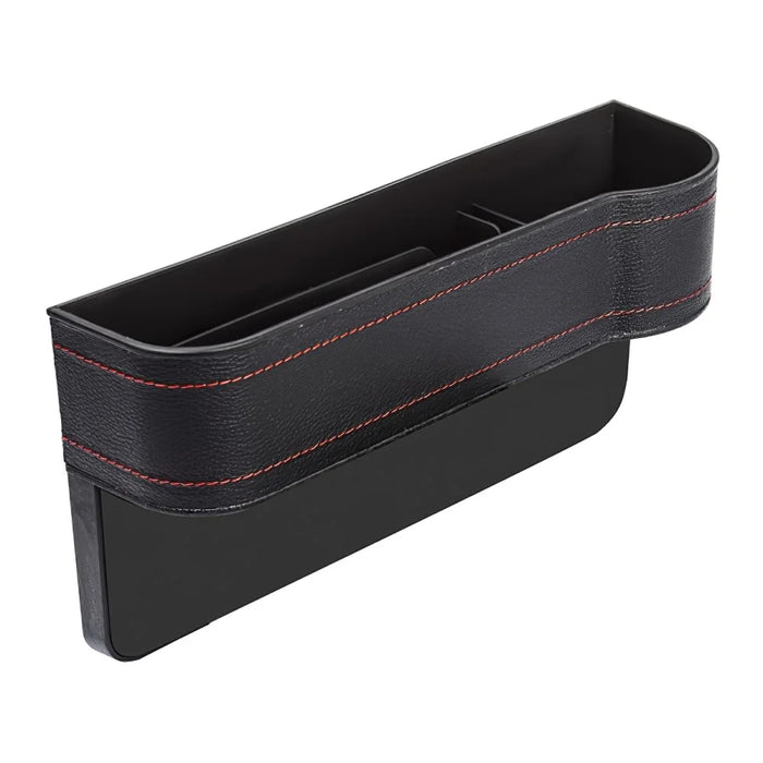 Car Front Seat Seam Storage Box Car Seat Filler Gap Phone Bottle Cup Holder Organizer - Black / Passenger Side - 1