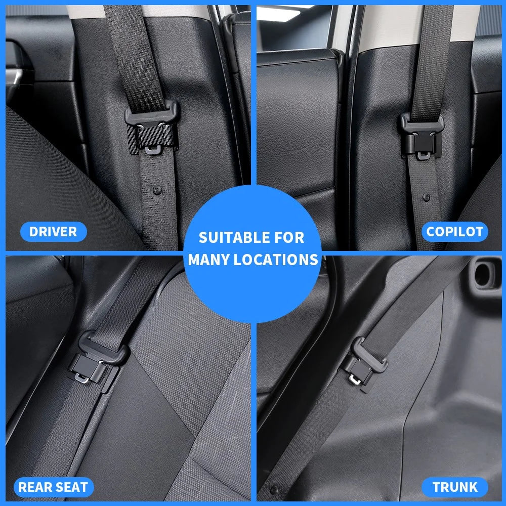 1302 Seat Belt Holder Stabilizer Fastener Car Seat Lock Buckle Interior Accessories - Matte Black - 3