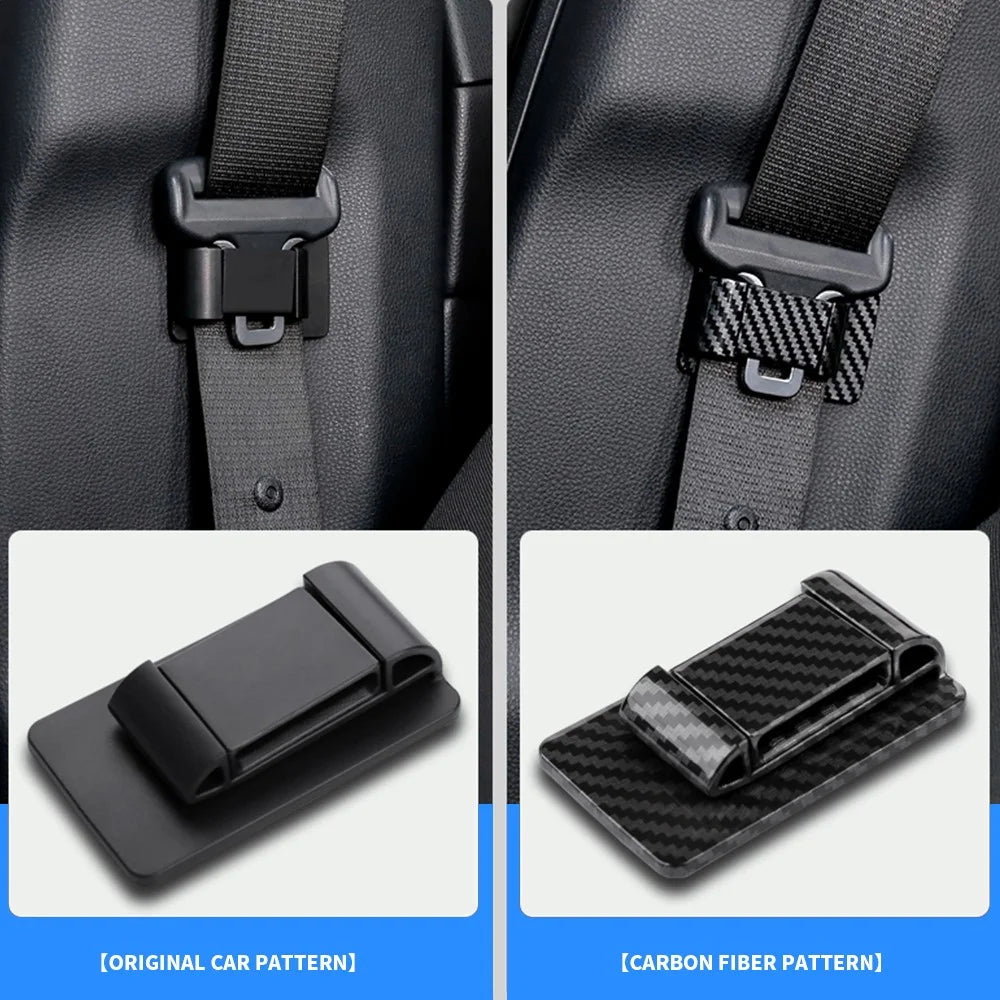 1302 Seat Belt Holder Stabilizer Fastener Car Seat Lock Buckle Interior Accessories - Matte Black - 5