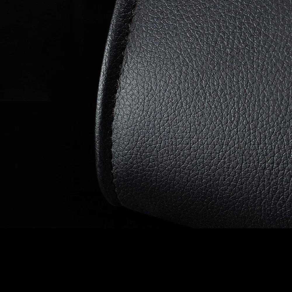 Magnetic Closure Garbage Bag Vehicle Rubbish Container PU Leather+PC Car Trash Bag with LED Light - Black - 4