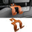 Dual Hook Design Car Seat Back Hanging Hook Stainless Steel + PU Leather Car Seat Headrest Hook Phone Holder - Brown - 1