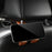 Dual Hook Design Car Seat Back Hanging Hook Stainless Steel + PU Leather Car Seat Headrest Hook Phone Holder - Brown - 2