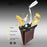 PU Leather+PC Car Trash Bag LED Light Magnetic Closure Garbage Bag Vehicle Rubbish Container Garbage Can - Brown - 2