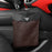 PU Leather+PC Car Trash Bag LED Light Magnetic Closure Garbage Bag Vehicle Rubbish Container Garbage Can - Brown - 3