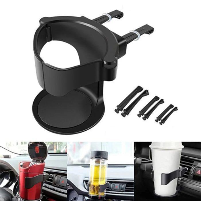 Car Air Vent Mount Water Cup Holder ABS Vehicle Air Outlet Cup Bottle Ashtray Bracket - 2