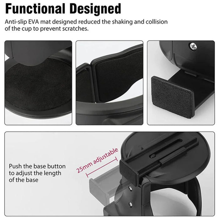 Car Air Vent Mount Water Cup Holder ABS Vehicle Air Outlet Cup Bottle Ashtray Bracket - 3