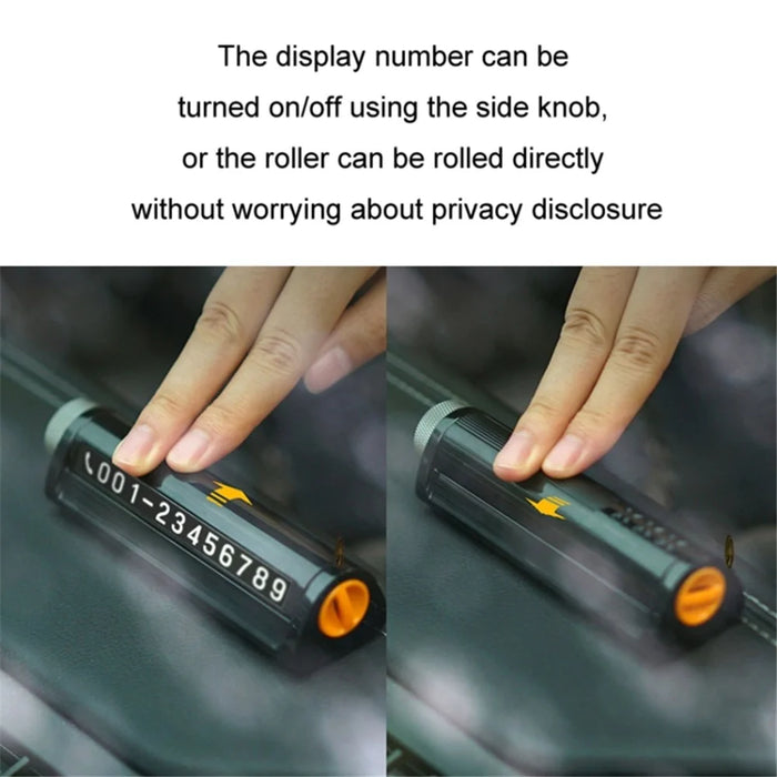 Parking Number Plate with Aromatherapy Multi-function Car Safety Hammer Window Breaker - Grey - 4