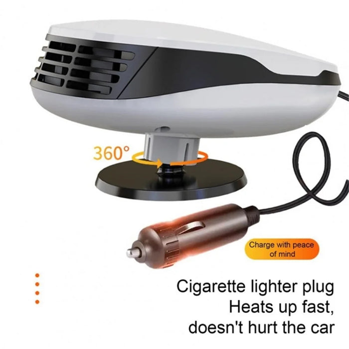 Cigarette Lighter 12V Car Heater 120W Fast Heating Warmer Defroster 360-Degree Adjustable Defogger - 4