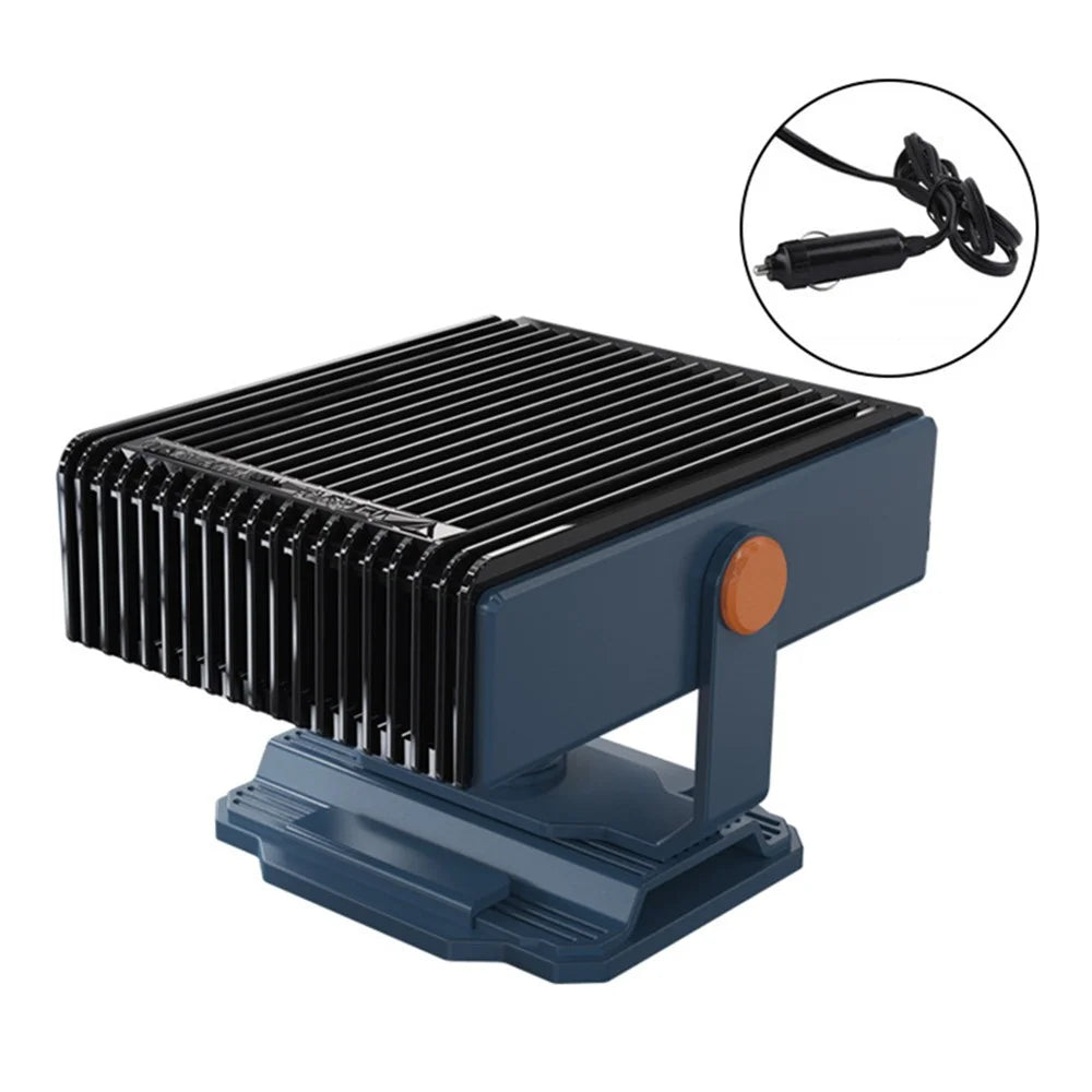 12V Car Heater Portable Fan 150W Windshield Defogger Defroster Winter Fast Heating Warmer - Navy Blue - 1