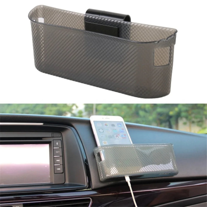 3R 2105 18x3x7cm Car Storage Box Silicone+ABS Phone Card Coin Organizer Case - 1