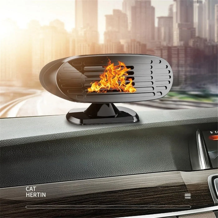 FL-002 24V Mini Car Windshield Defrosting Defogging Heater Winter Vehicle Interior Heating Fan - Black - 3