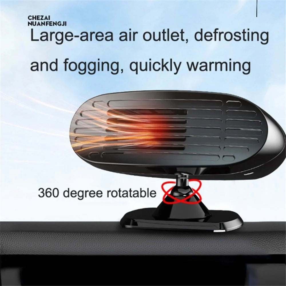 FL-002 24V Mini Car Windshield Defrosting Defogging Heater Winter Vehicle Interior Heating Fan - Black - 4