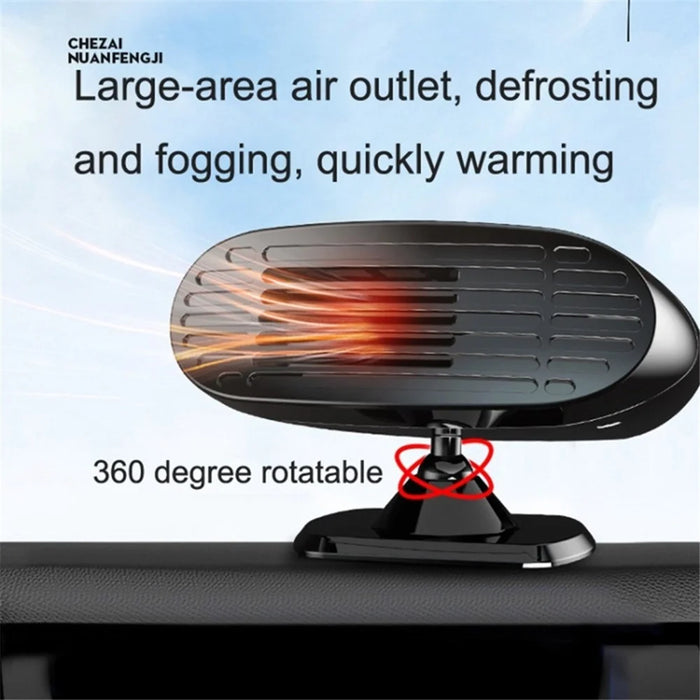 FL-002 24V Mini Car Windshield Defrosting Defogging Heater Winter Vehicle Interior Heating Fan - Black - 4