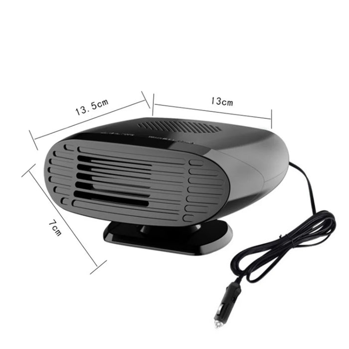 FL-002 12V Mini Car Windshield Heater Defrost Defog Device Winter Vehicle Interior Heating Fan - Black - 5