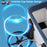 Car Armrest Storage Box ABS Tissue Case Organizer with Foldable Cup Holder - Blue+White - 4