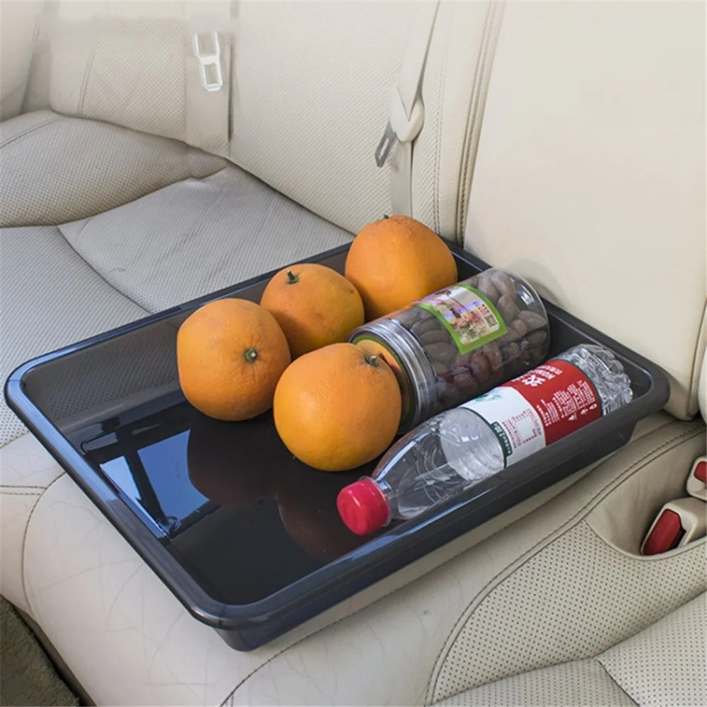 Size S Multifunctional Car Rear Seat Storage Tray Shoe Holder Home Teacup Organizer, 328x249x51mm - 3